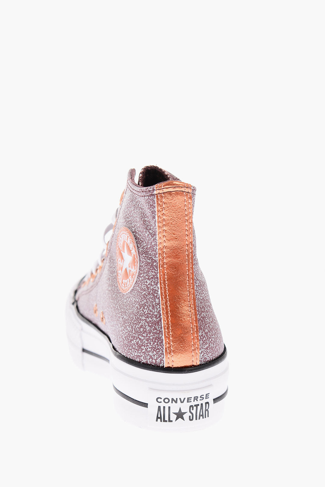 Converse 1050~ALL STAR CHUCK TAYLOR High-Top Glitter Sneakers with 4cm Platform, view 2