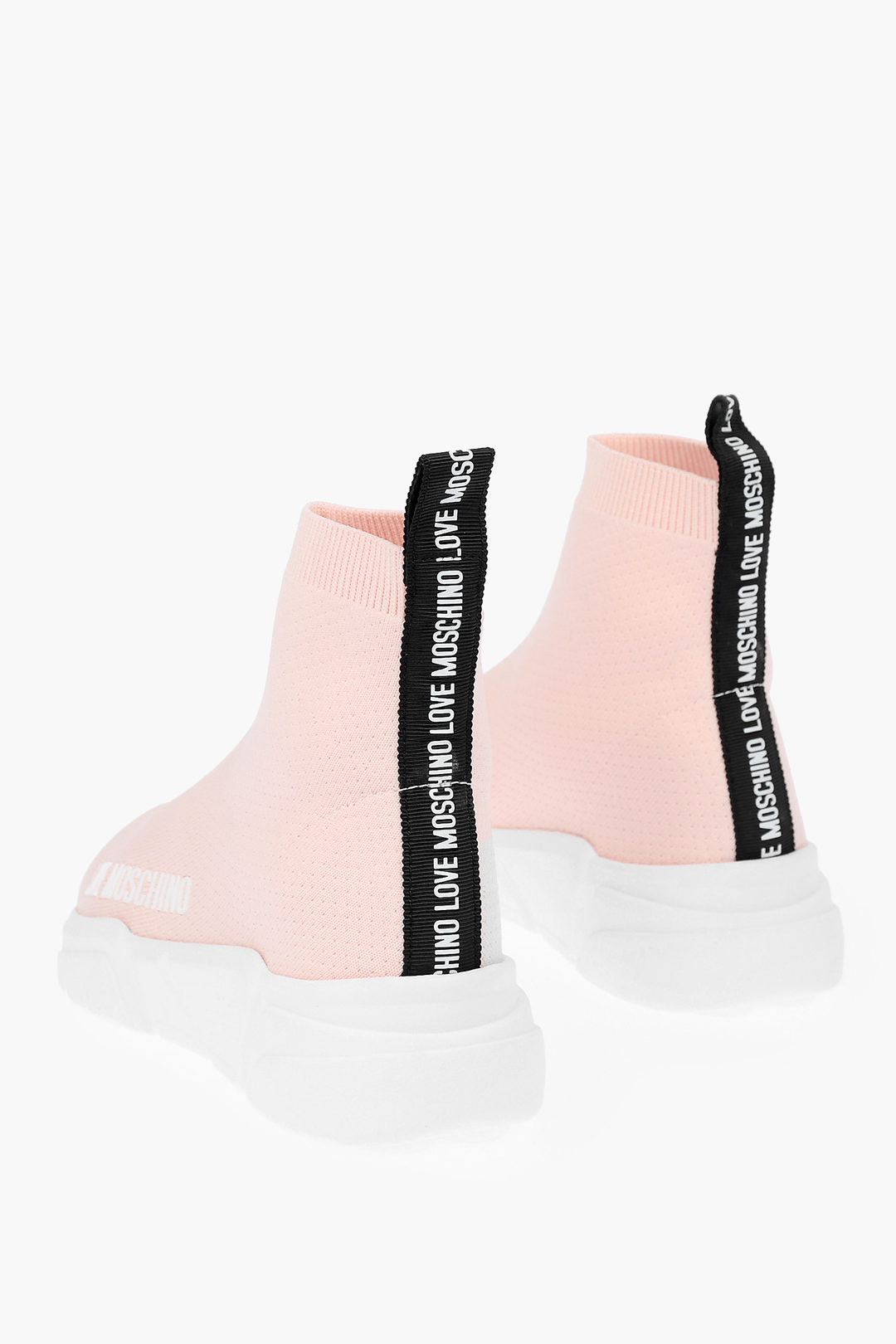 Moschino 1050~LOVE High Sock Sneakers GOMMA35 with Logo, view 2