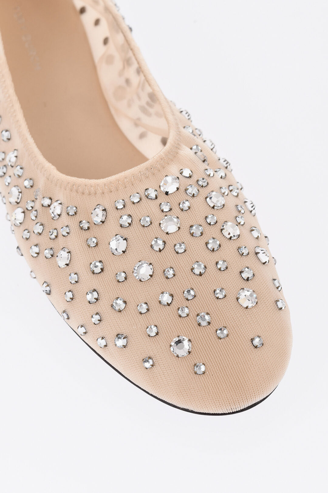 Tory Burch 1050~Sheer Ballet Flats with Rhinestones