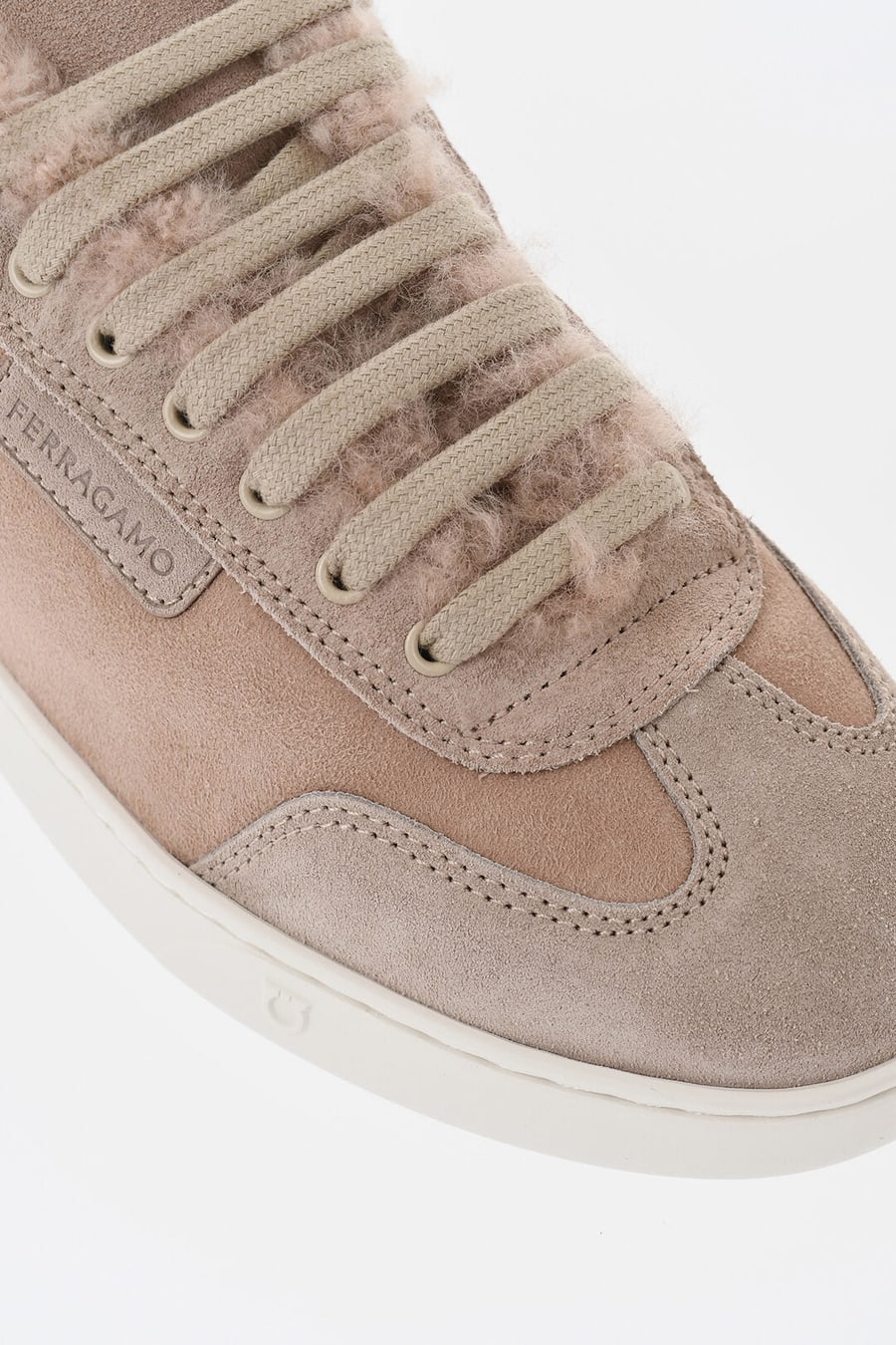 Ferragamo 1050~Suede Low Sneakers ATHENA with Fur Lining