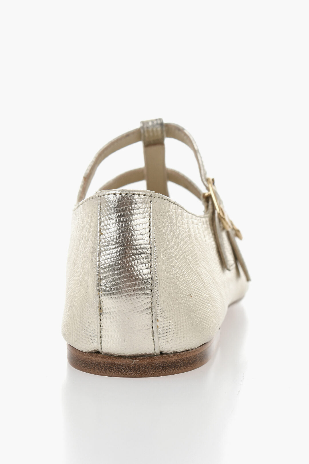 Celine 1300~Mary Jane Laminated Leather Ballet Flats, view 2