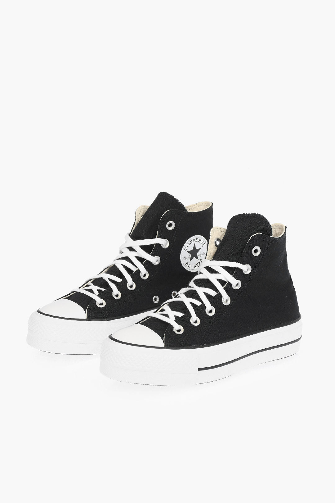 Converse 1500~ALL STAR CHUCK TAYLOR High-Top Sneakers with 4.5 cm Platform and Contrast Laces