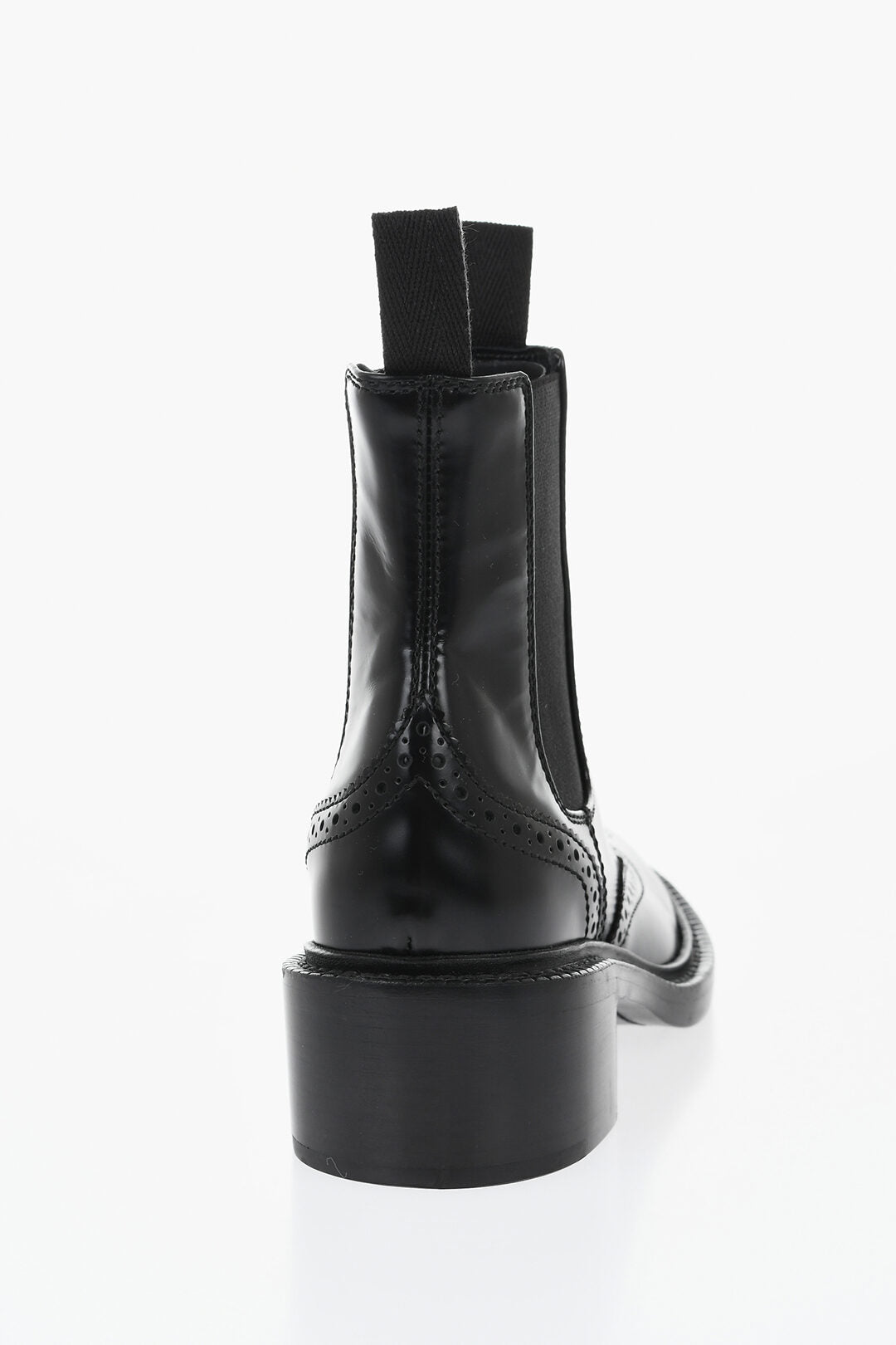 Saint Laurent 1500~Chelsea Boots in Brogue Leather with 5cm Heel, view 2