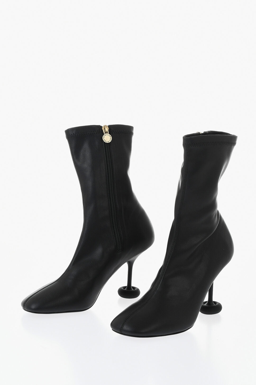 Stella McCartney 1500~Eco-Leather Boots SHROOM with Internal Zip 10cm