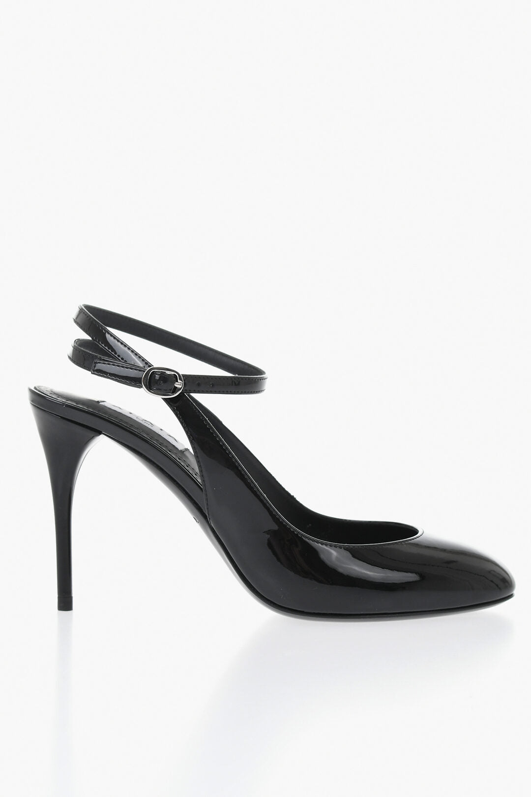 Alaïa 1500~Glossy Leather Slingback Lace-Up Sandals, 10cm Heel