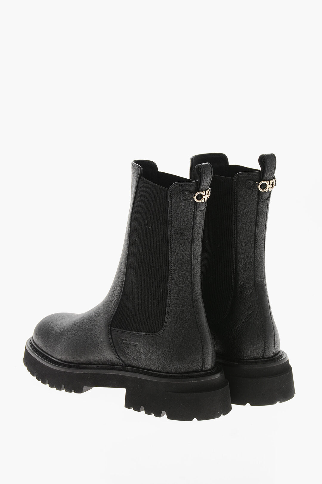 Ferragamo 1500~Hammered Leather Chelsea Ankle Boots ODERICO
