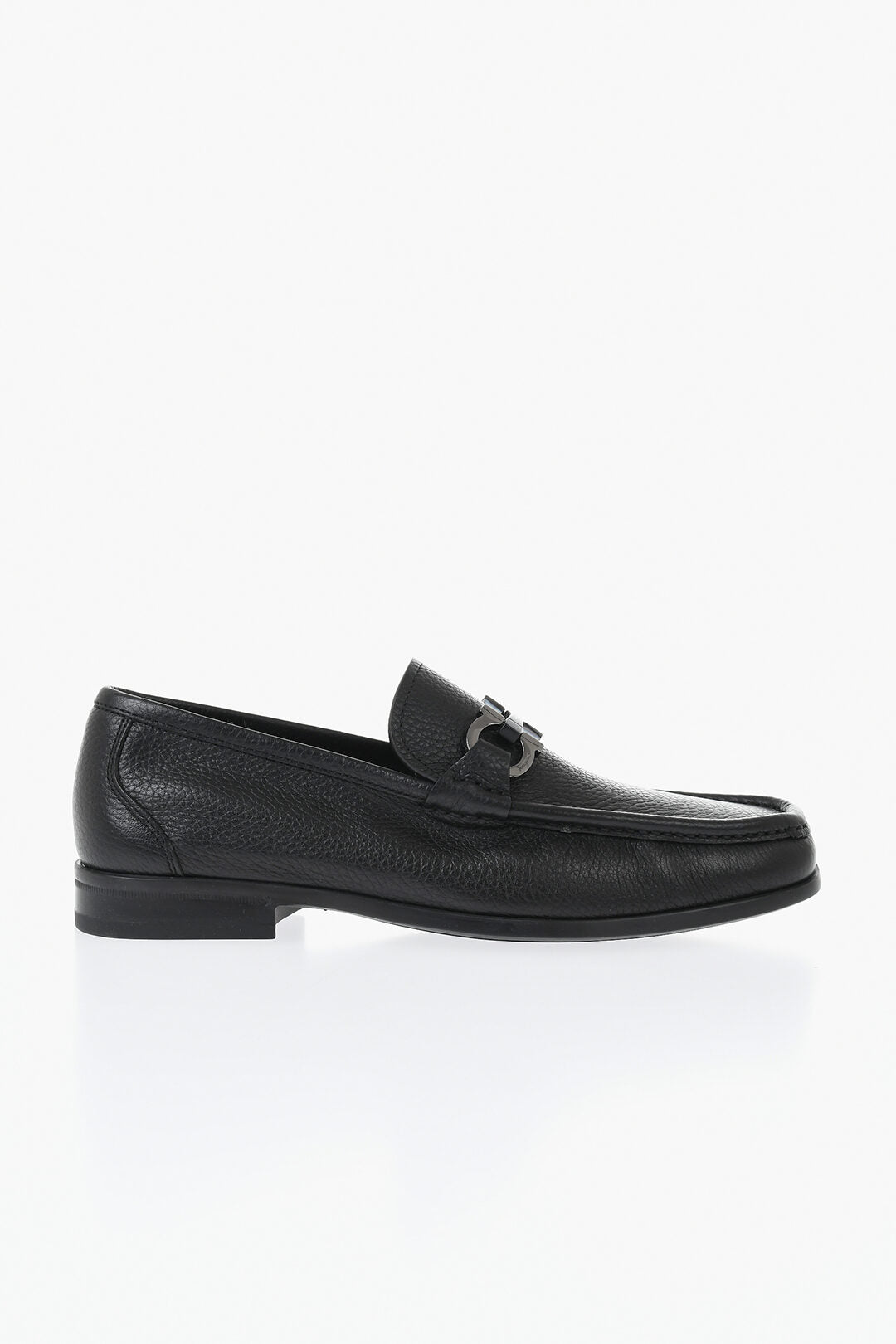 Ferragamo 1500~Hammered Leather Loafers GRANDIOSO with Iconic Monogram, view 2