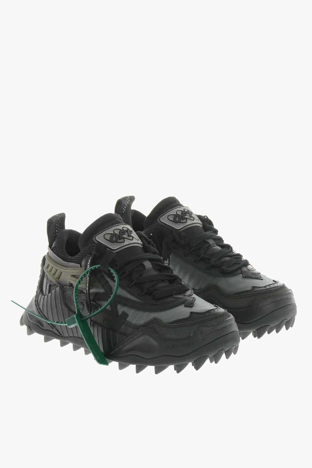 Off-White 1500~Leather And Fabric Chunky Sneakers ODSY 1000 With Trail-Style Sole