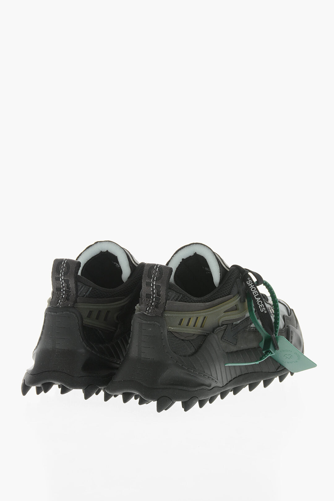 Off-White 1500~Leather And Fabric Chunky Sneakers ODSY 1000 With Trail-Style Sole, view 2