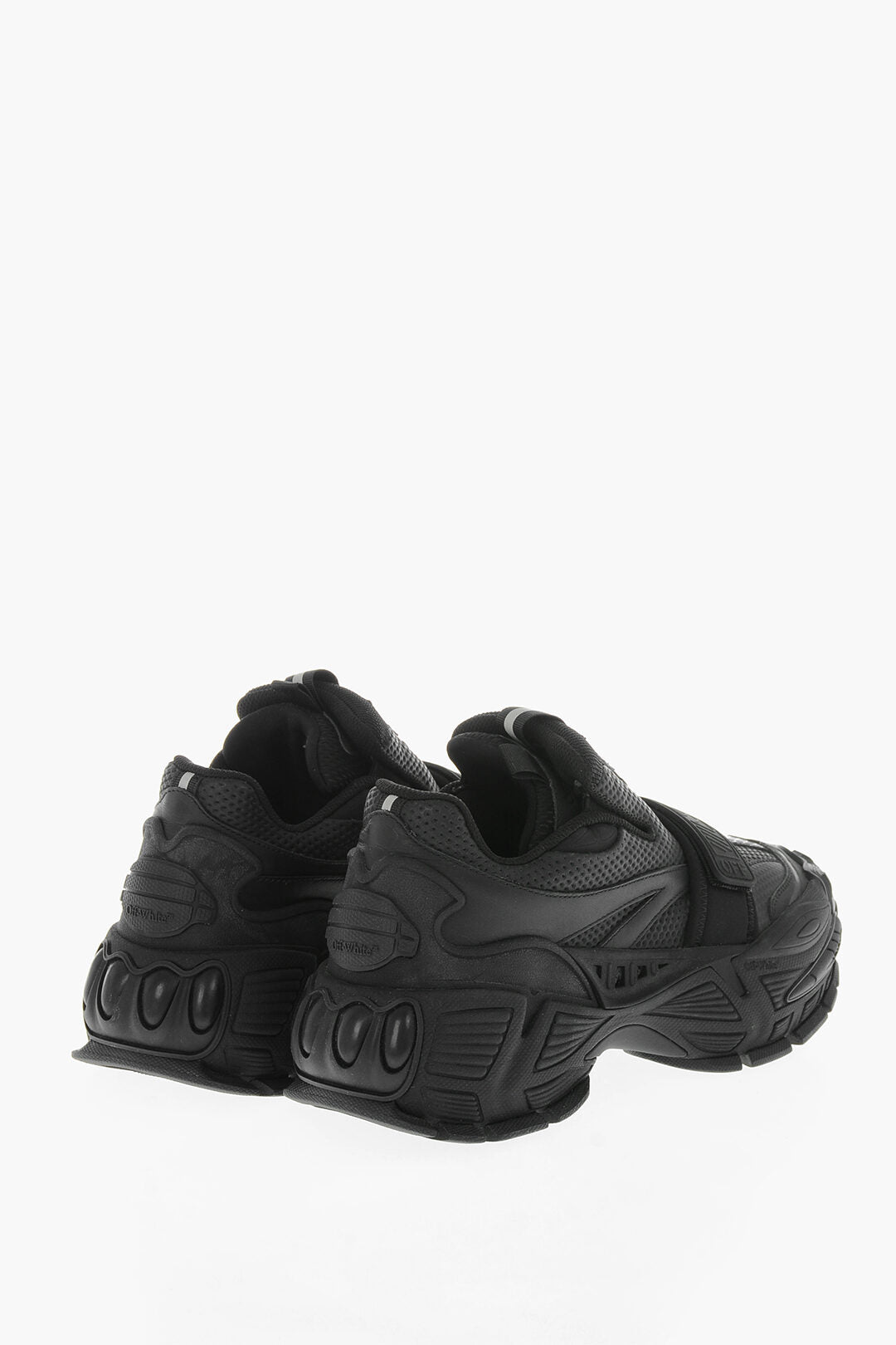 Off-White 1500~Leather and Fabric Slip-On Sneakers GLOVE in Solid Color, view 2