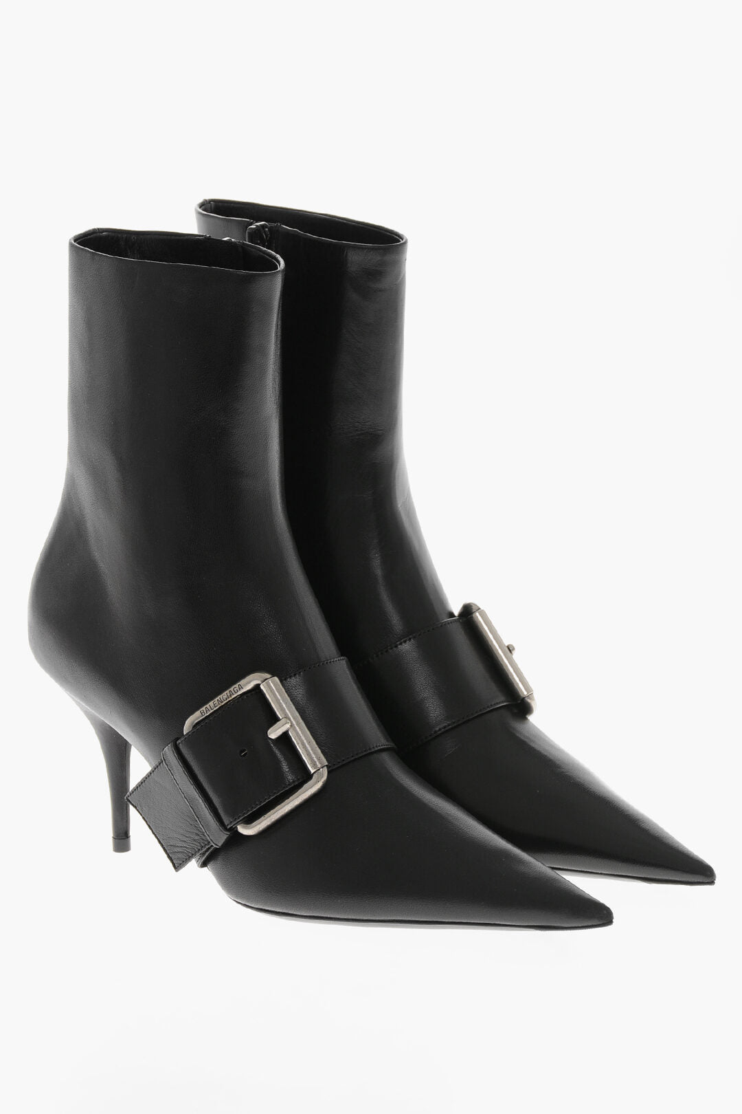 Balenciaga 1500~Leather Ankle Boots BELT with Buckle 8cm