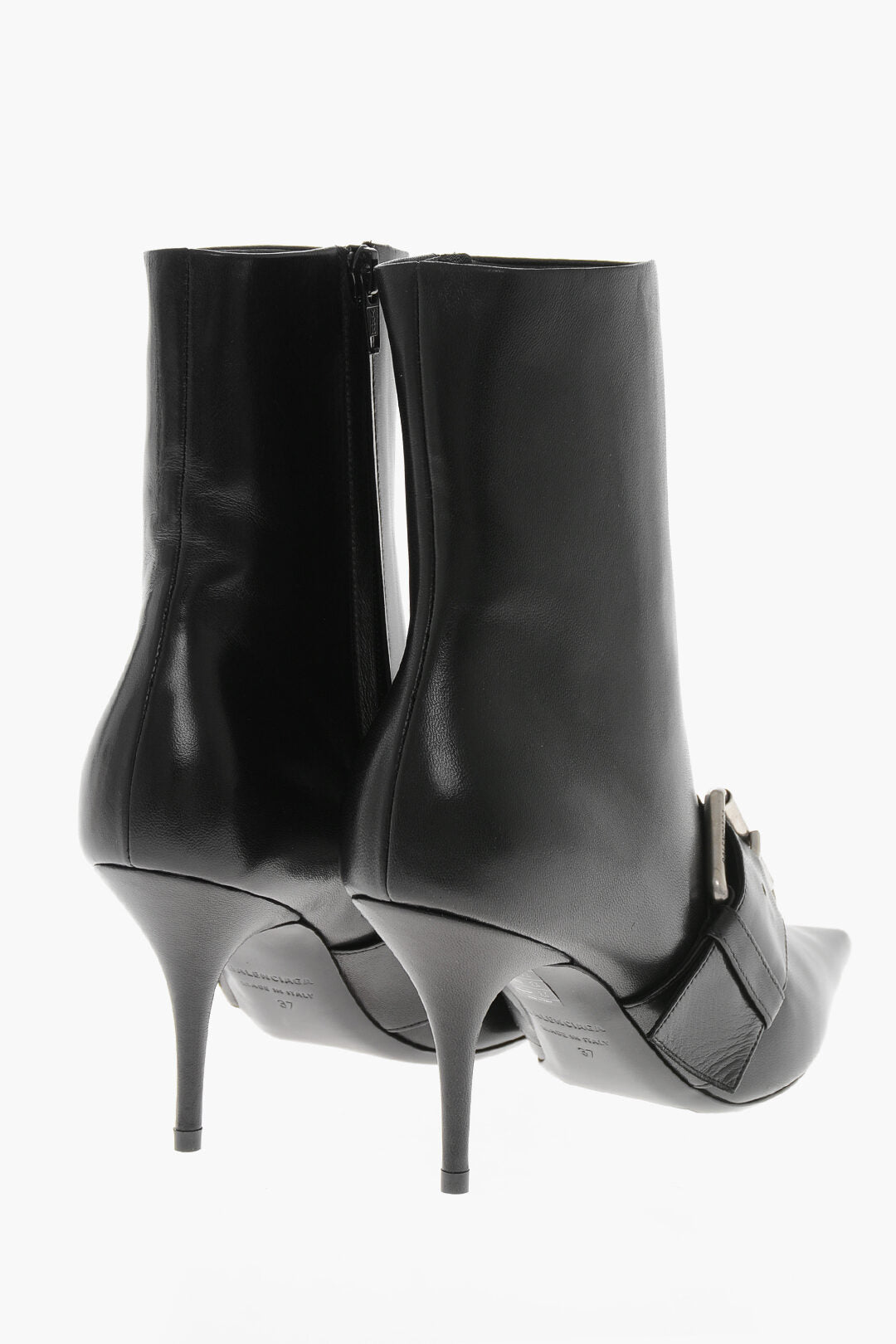 Balenciaga 1500~Leather Ankle Boots BELT with Buckle 8cm, view 2