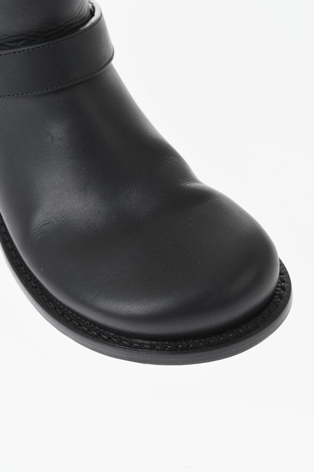 Loewe 1500~Leather Biker Ankle Boots, view 2
