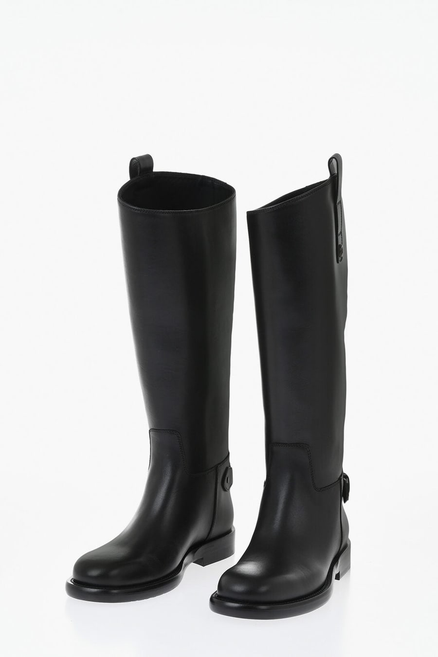 Burberry 1500~Leather Boots CAVALIER A Solid Color