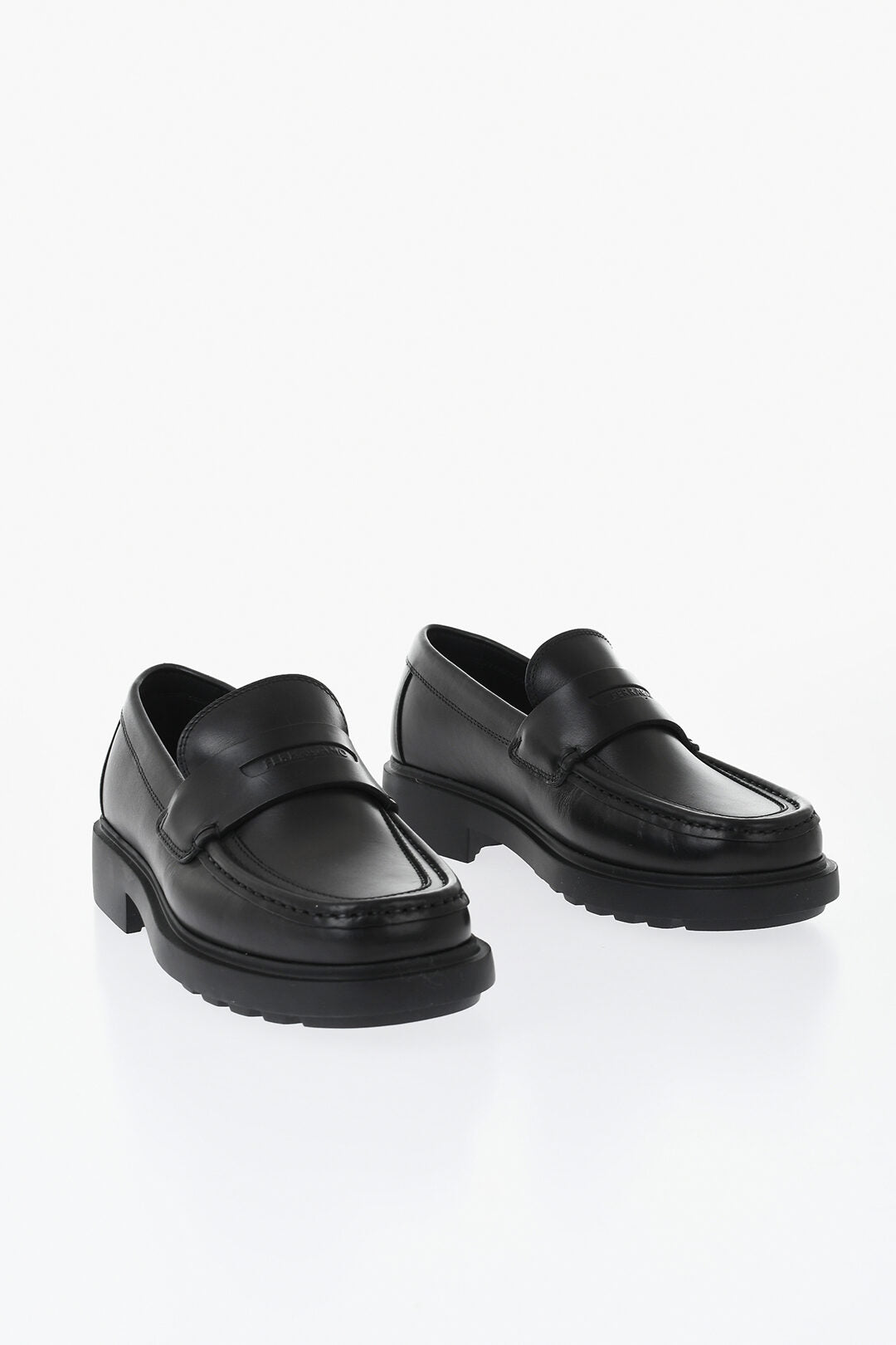 Ferragamo 1500~Leather Loafers DONNY in Solid Color