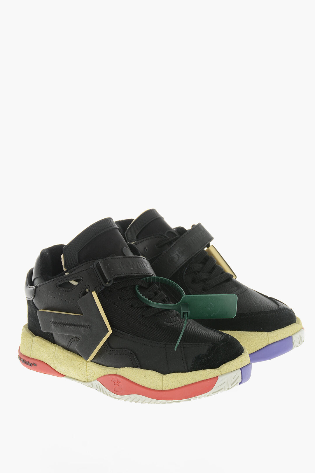 Off-White 1500~Leather Low-Top Sneakers PUZZLE COUTURE in Solid Color