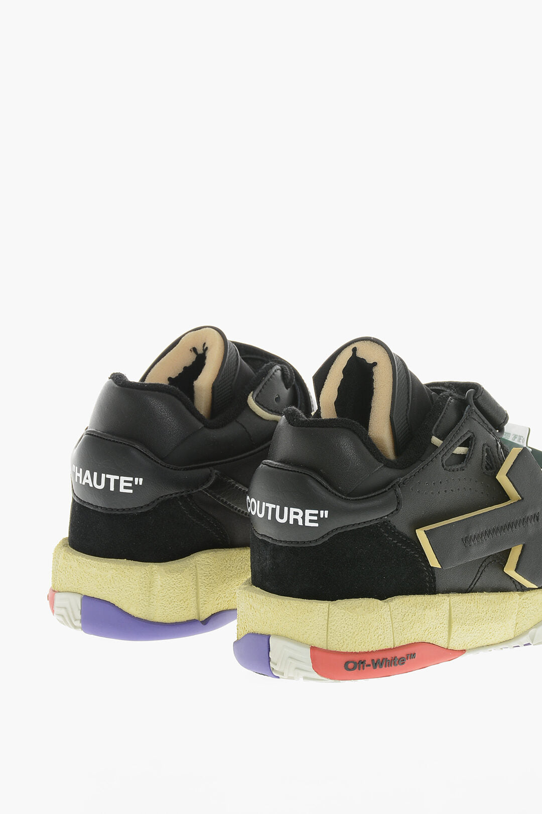 Off-White 1500~Leather Low-Top Sneakers PUZZLE COUTURE in Solid Color, view 2