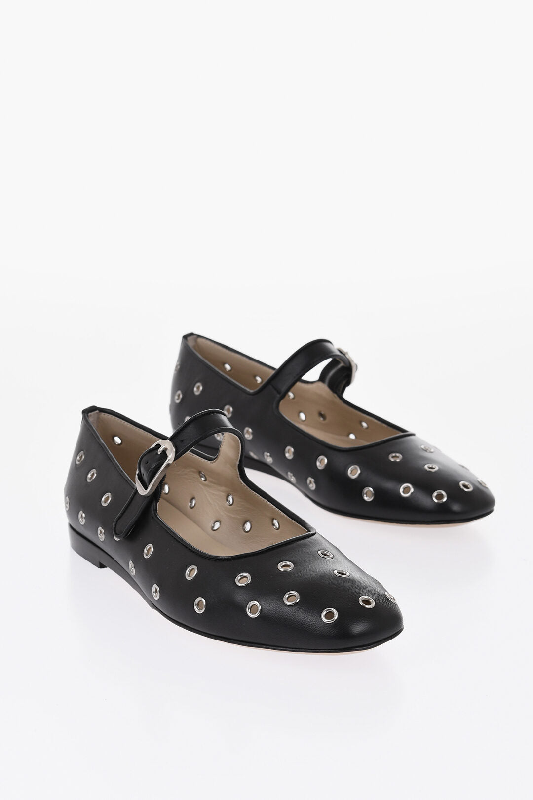 Le Monde Béryl 1500~Leather Mary Jane Ballet Flats with Eyelets