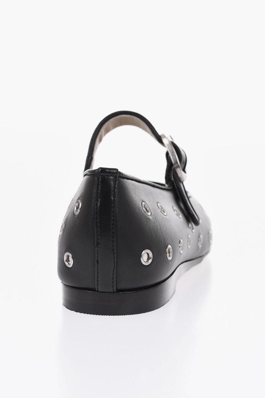 Le Monde Béryl 1500~Leather Mary Jane Ballet Flats with Eyelets, view 2