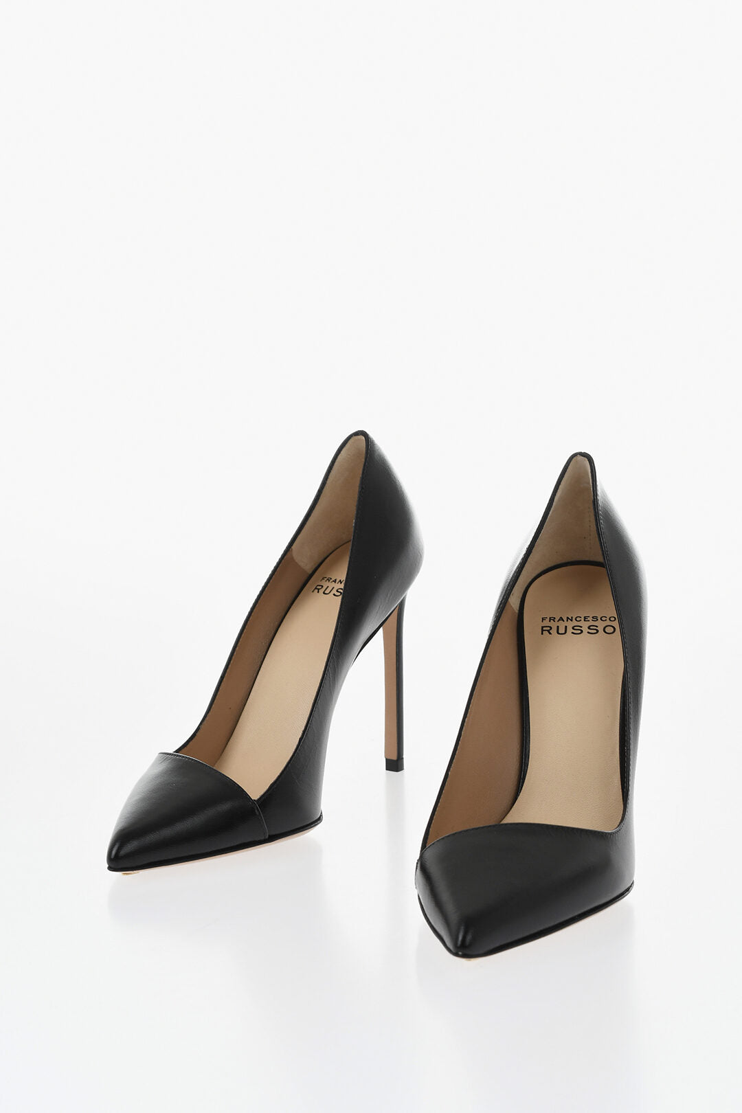 Francesco Russo 1500~Leather Pumps with 11 cm Stiletto Heel