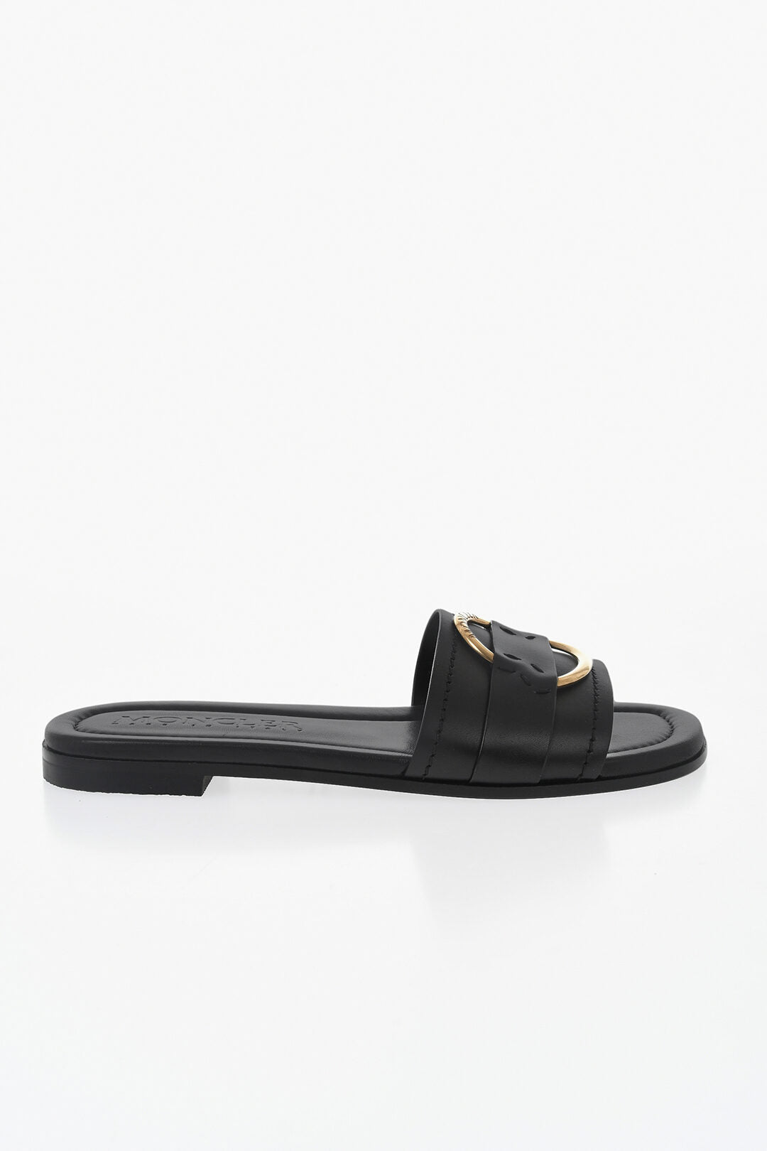 Moncler 1500~Leather Sandals BELL With Gold-Effect Detail