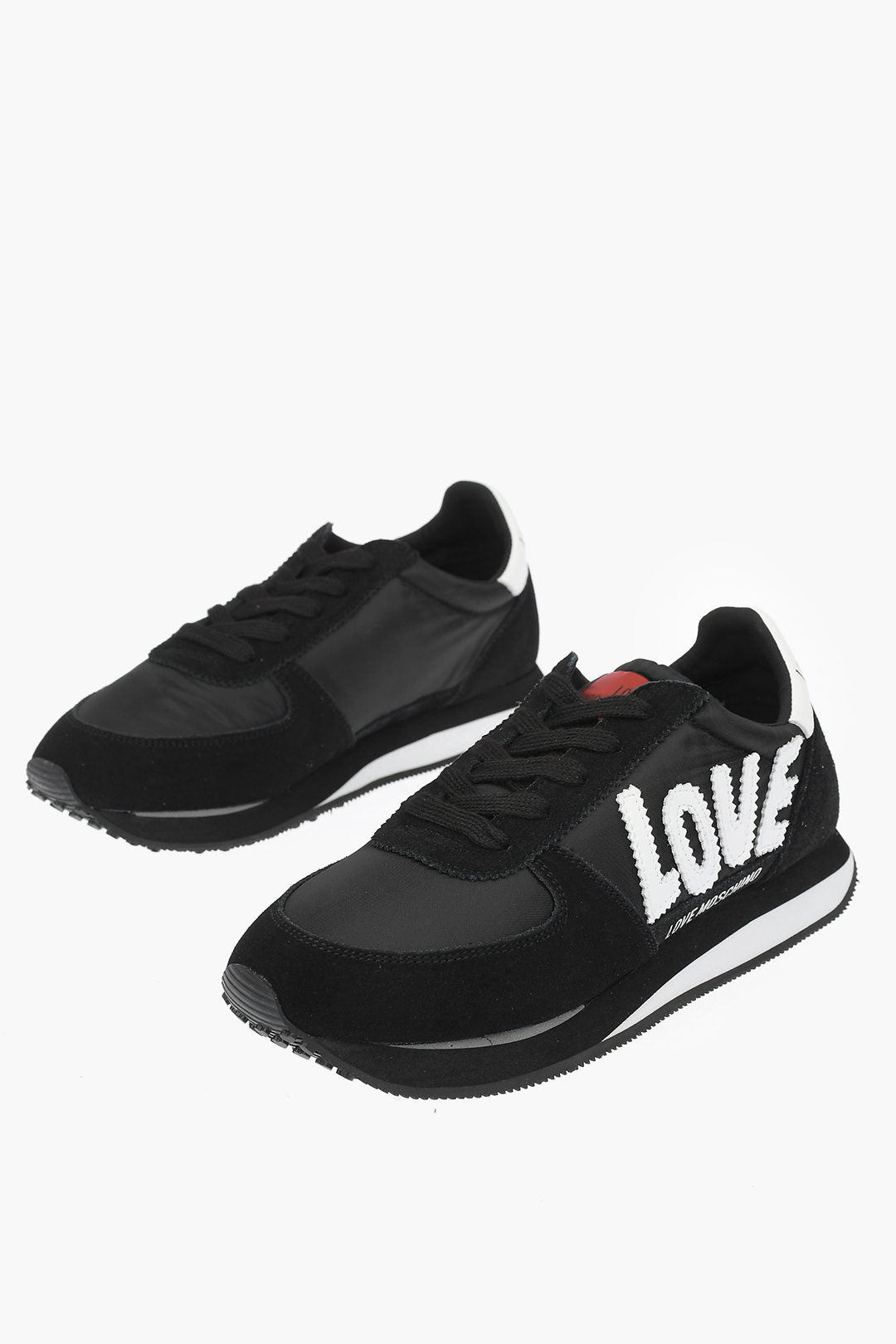 Moschino 1500~LOVE Sneakers WALK25 Embroidered Logo with Suede Details