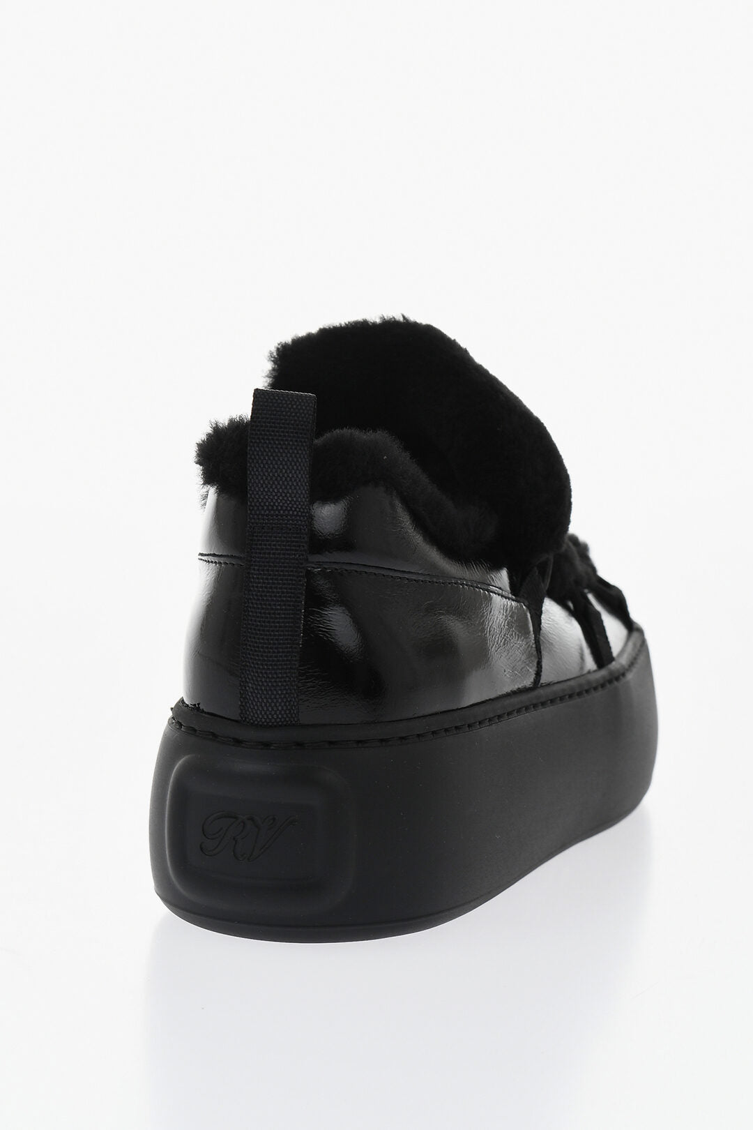 Roger Vivier 1500~Low-Top Patent Leather Sneakers With 5cm Sole, view 2