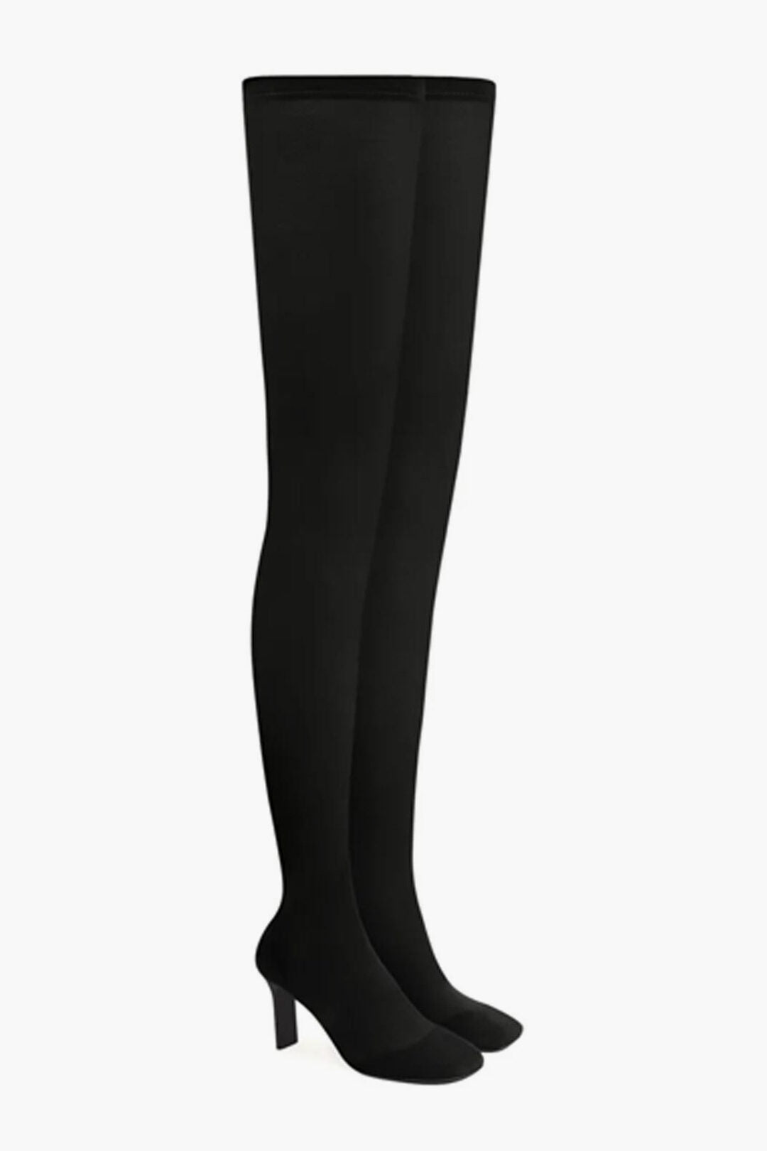 Courreges 1500~Mesh High Boots With Square Toe 9cm Heel