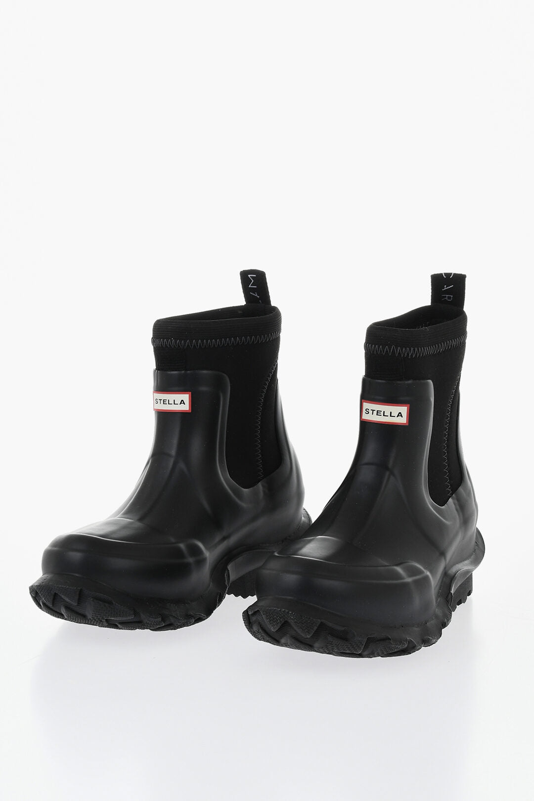 Stella McCartney 1500~Rubber Ankle Boots HUNTER with Scuba Detail