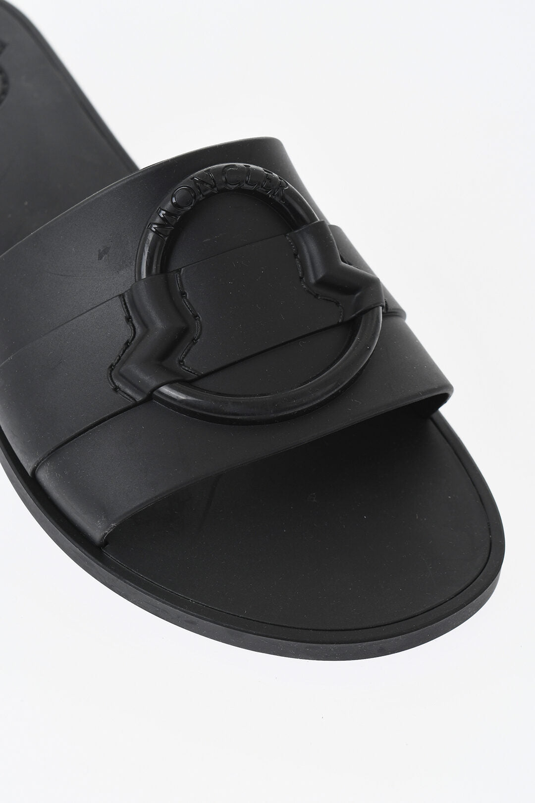 Moncler 1500~Rubber Sandals MON With Embossed Logo, view 2