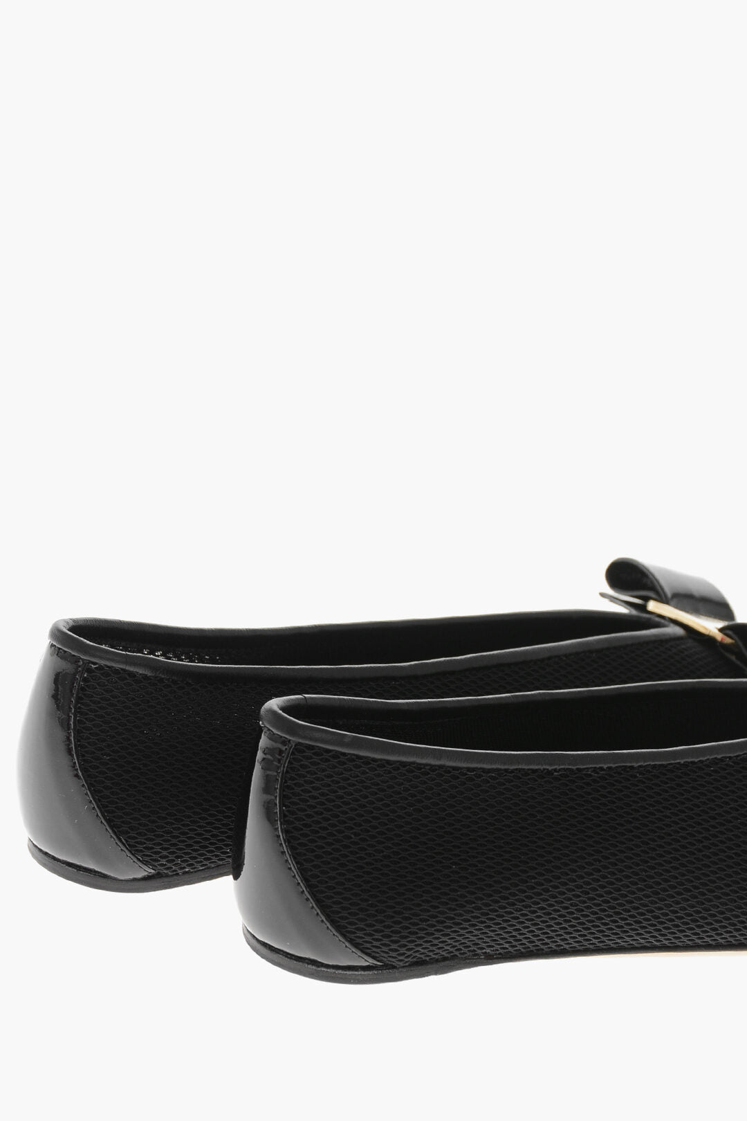 Ferragamo 1500~Satin-Effect Leather Ballet Flats VANNA, view 2