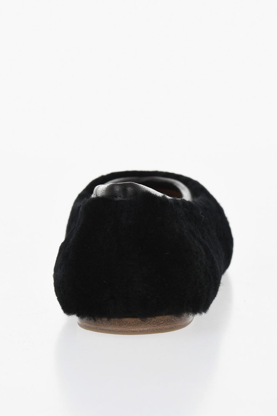 Forte_Forte 1500~Shearling Ballet Flats Solid-Color