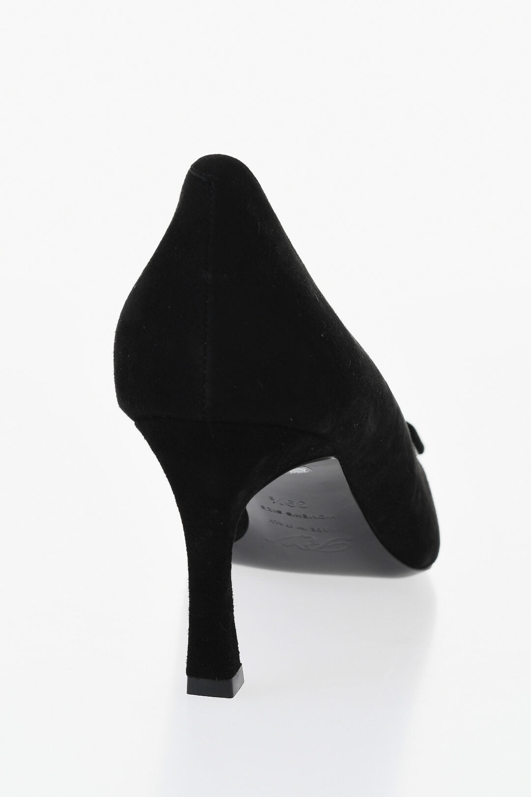 Roger Vivier 1500~Solid-Color Suede Pumps, 8 cm Heel, view 2