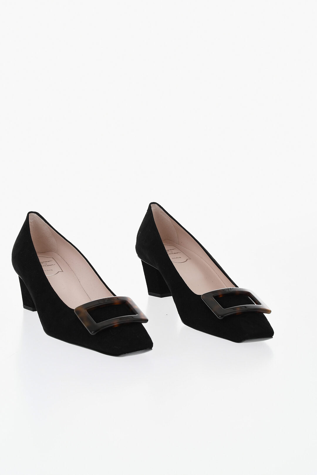 Roger Vivier 1500~Suede Pumps BELLE with Front Detail 5CM