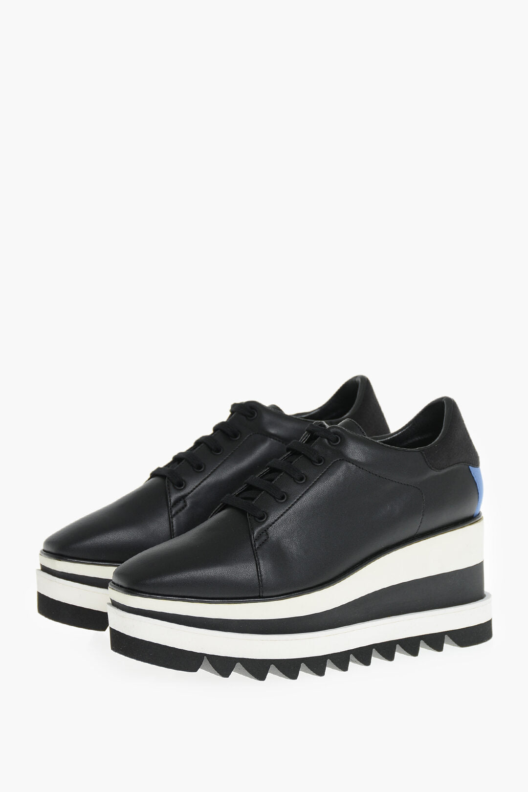 Stella McCartney 1500~Vegan Leather Sneakers ELYSE with 8cm Two-Tone Wedge