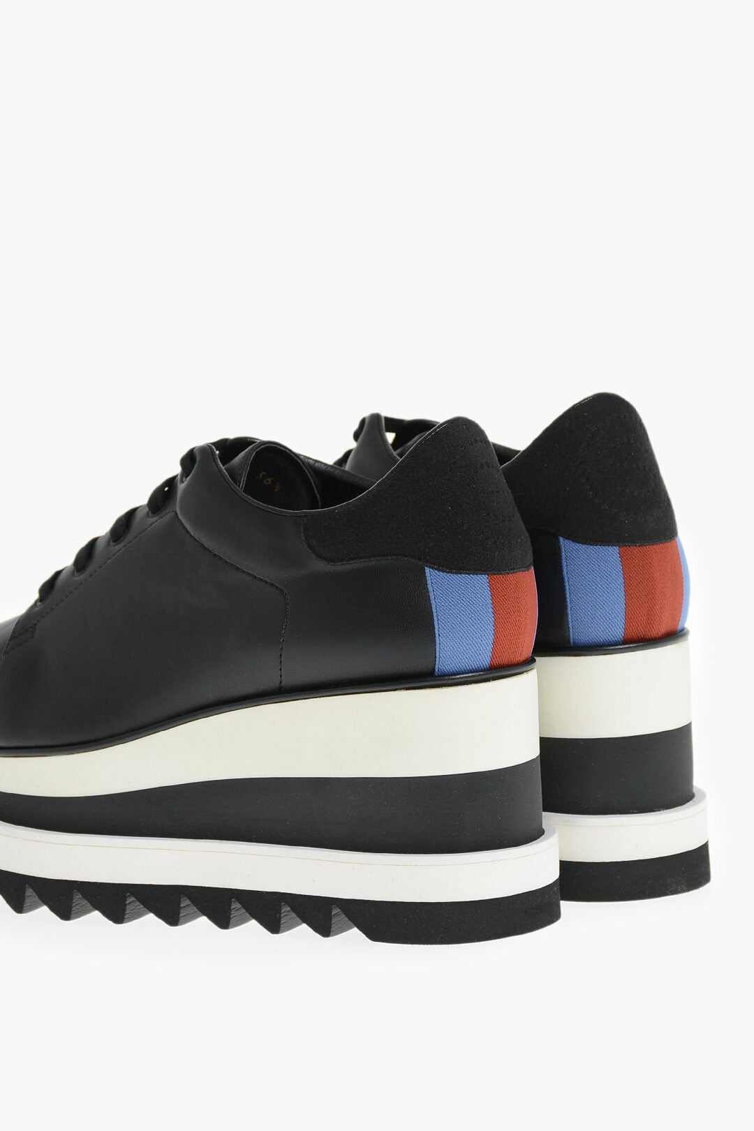 Stella McCartney 1500~Vegan Leather Sneakers ELYSE with 8cm Two-Tone Wedge, view 2