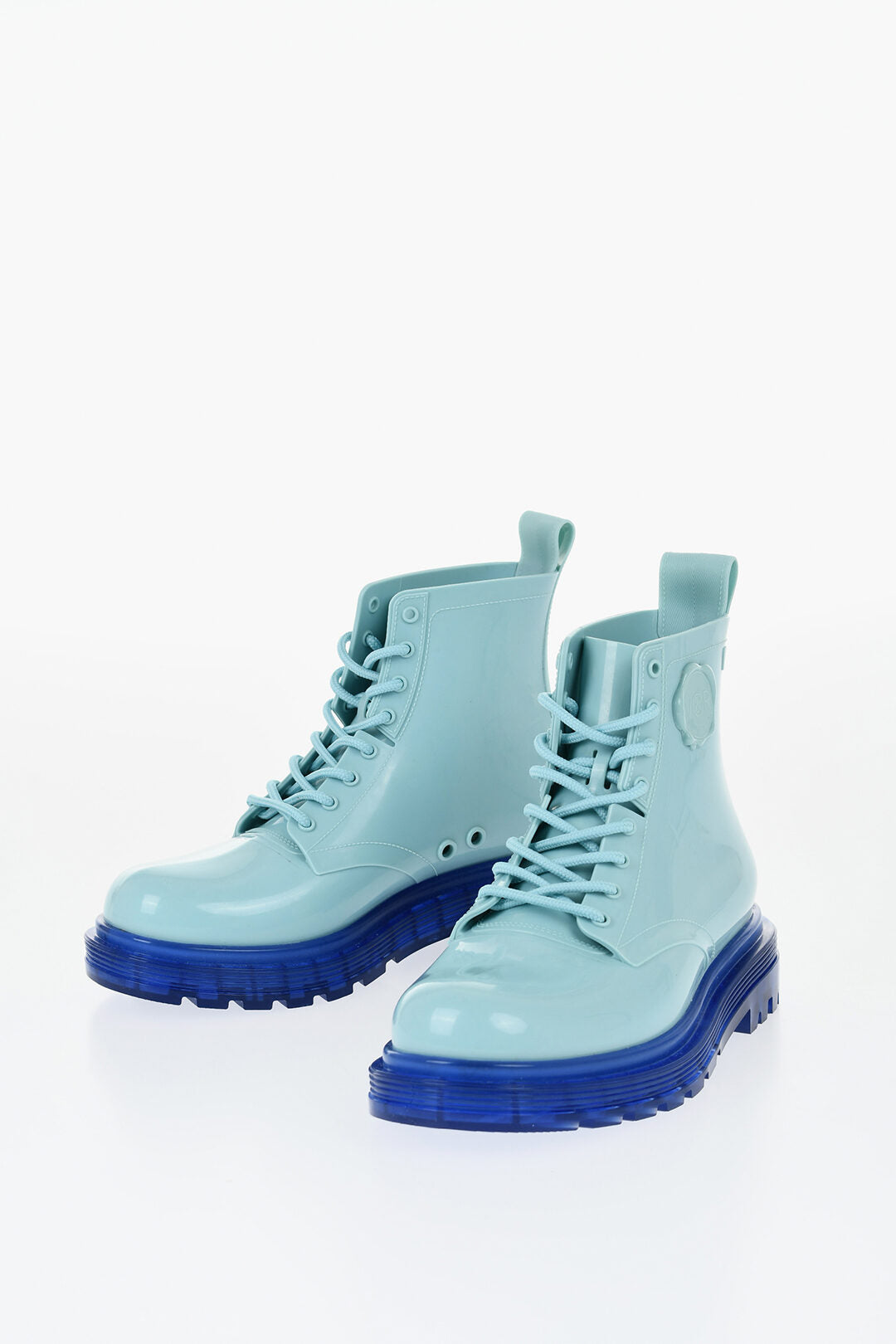 Viktor & Rolf 2750~Rubber Lace-Up Boots with Lug Sole