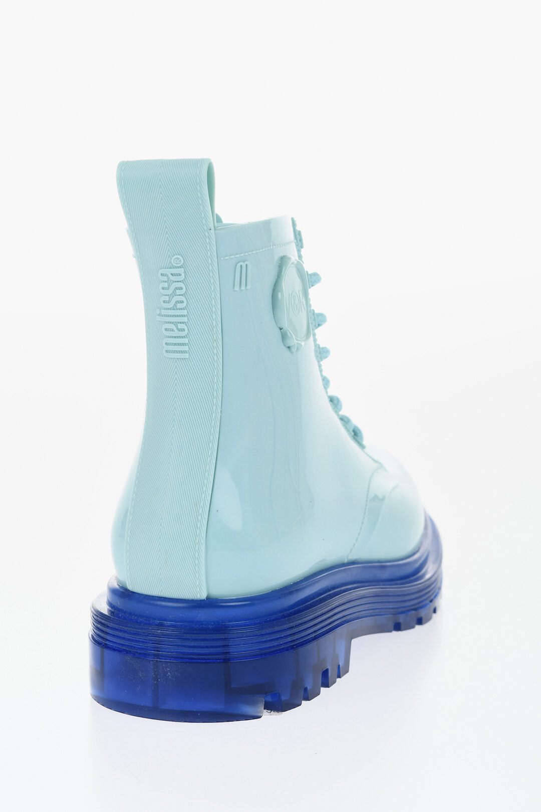 Viktor & Rolf 2750~Rubber Lace-Up Boots with Lug Sole, view 2