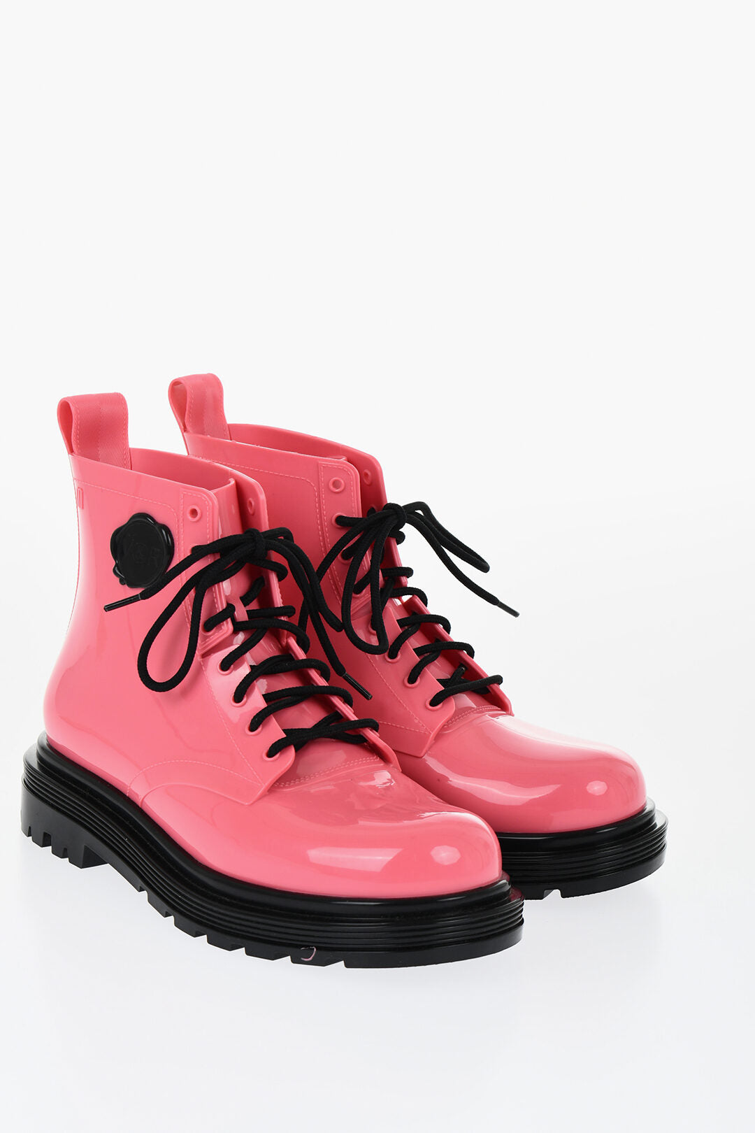Viktor & Rolf 3050~MELISSA Rubber Combat Boots COTURNO with Contrasting Sole