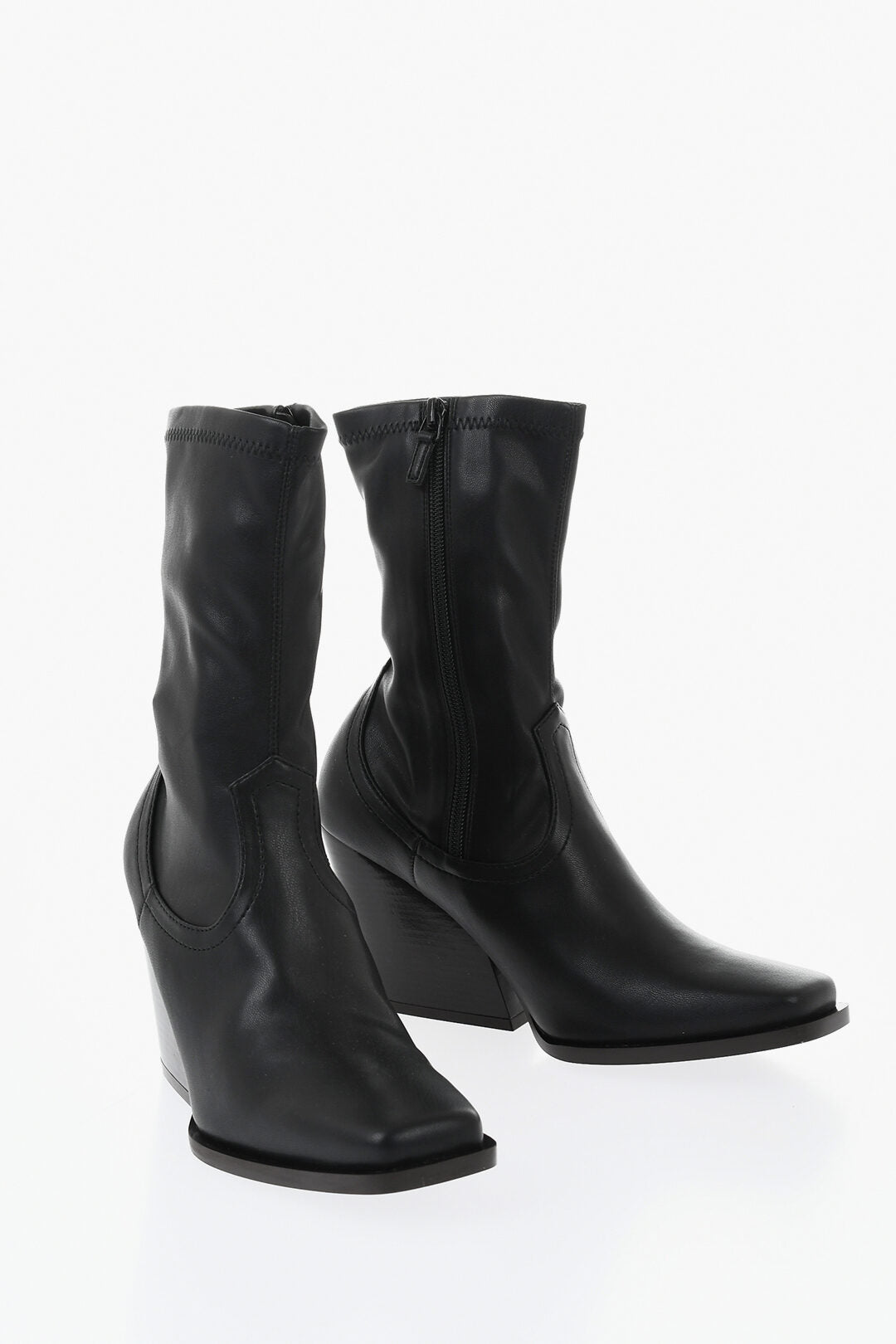 Stella McCartney 3500~Eco-Leather Western Ankle Boots COWBOY 10cm