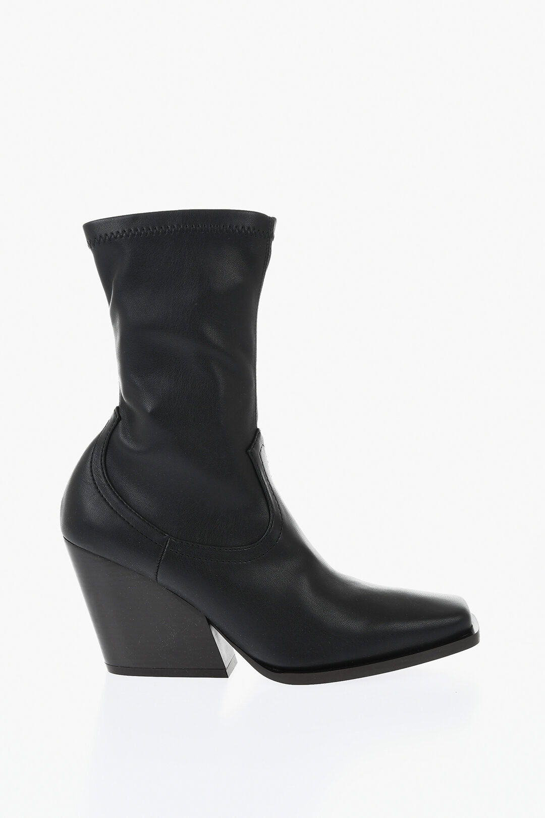 Stella McCartney 3500~Eco-Leather Western Ankle Boots COWBOY 10cm, view 2