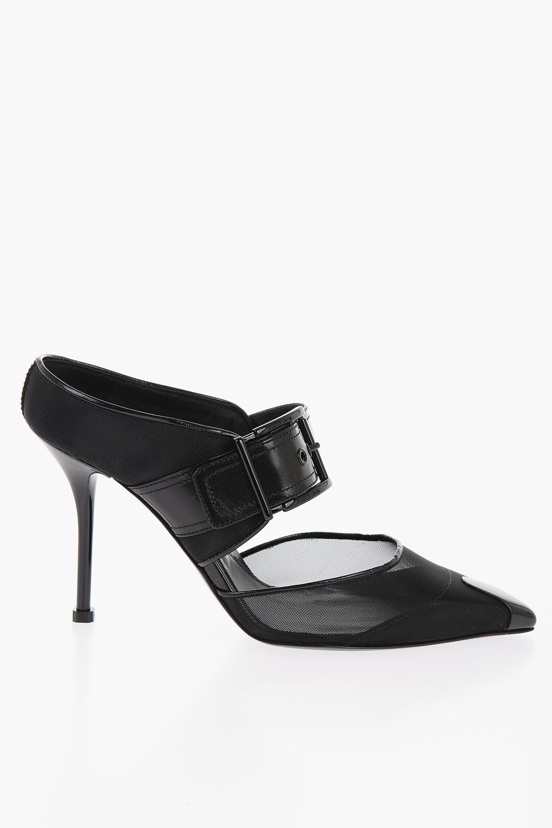 Alexander McQueen 3500~Mesh Pointed Toe Pumps With 10 cm Heel, view 2