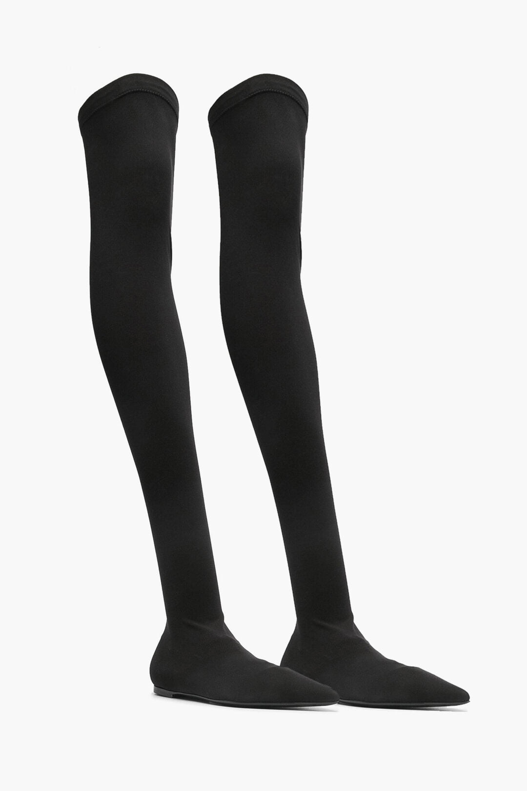 Dolce & Gabbana 3500~Stretch Fabric Over-The-Knee Boots With Pointed Toe