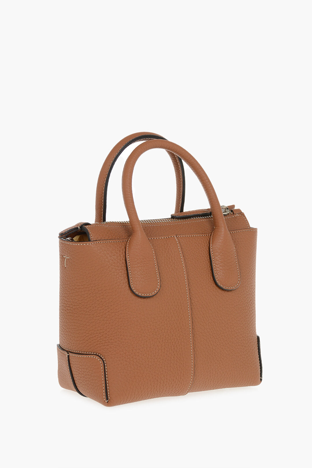 Tod's 0405~Hammered Leather Handbag With Removable Shoulder Strap, view 2