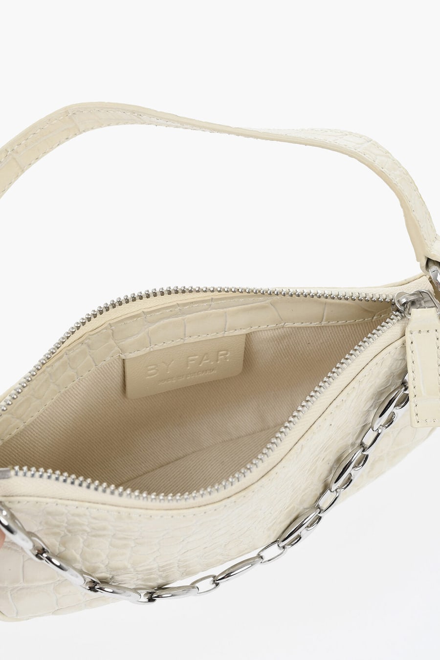 By Far 0405~Leather Mini Bag with Crocodile-Effect Embossing, view 4