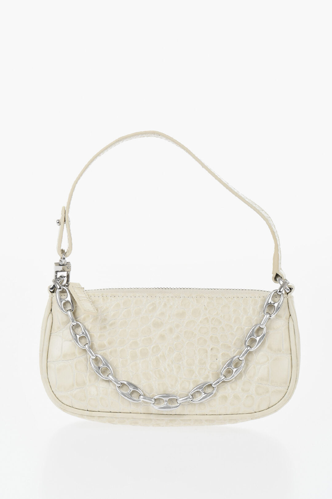 By Far 0405~Leather Mini Bag with Crocodile-Effect Embossing