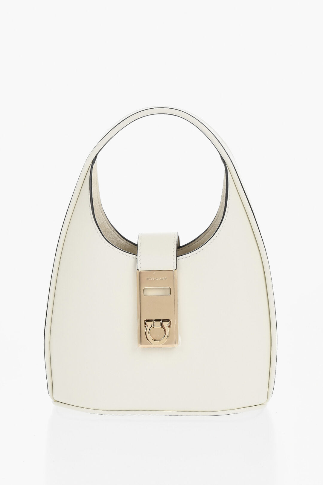 Ferragamo 0405~Leather Mini Hobo Bag With Removable Shoulder Strap