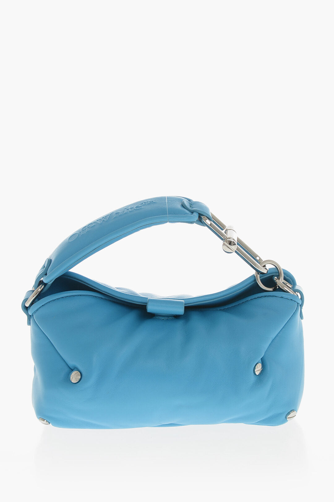 Off-White 0405~Leather Top-Handle Bag SAN DIEGO With Studs