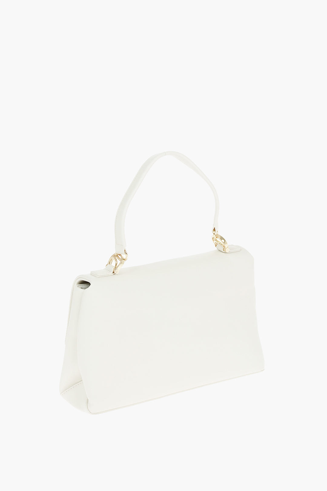 Moschino 0405~LOVE Faux Leather Bag with Front Monogram and Turn Lock Closure, view 2
