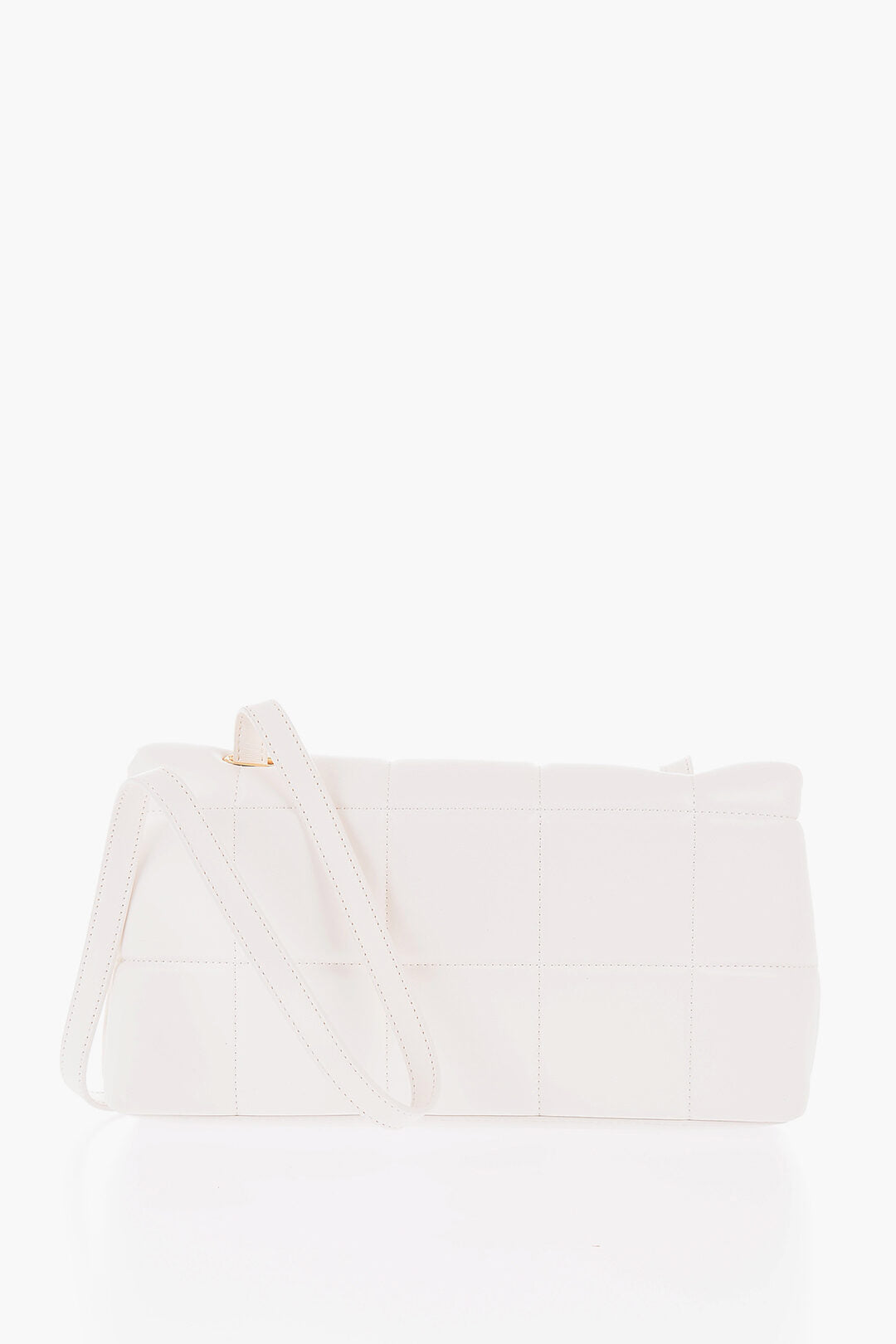 Moschino 0405~LOVE Quilted Faux Leather Shoulder Bag with Gold Turn-Lock Closure, view 2
